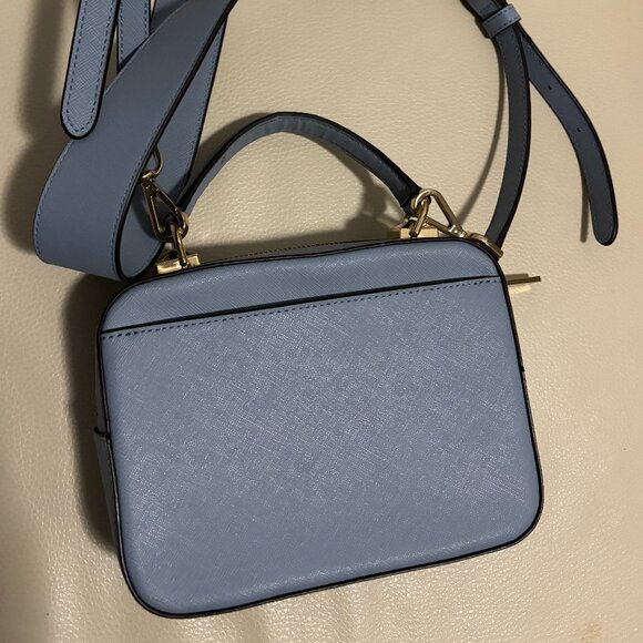 MICHAEL KORS LEATHER CROSSBODY with handle in PALE BLUE - Picture 3 of 3